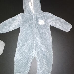 Cozy Gray Bear Kids One Piece